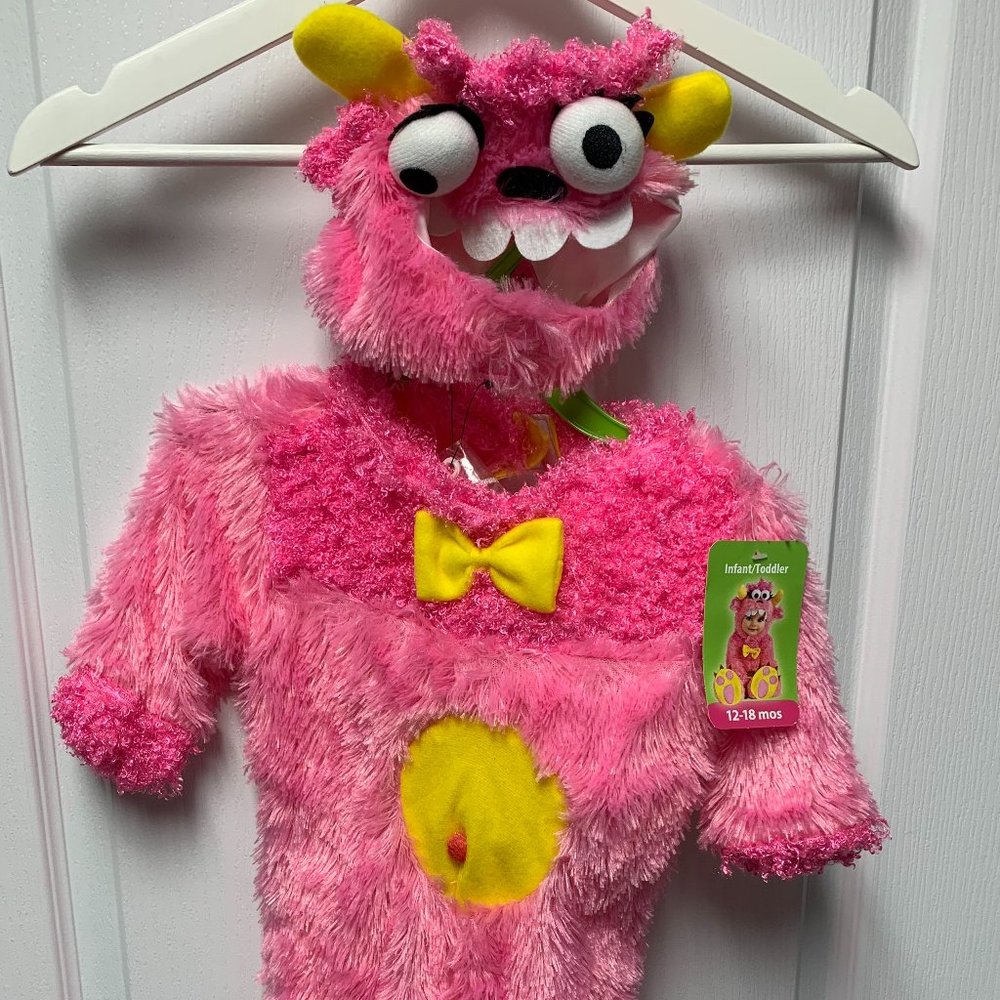 Pink Toddler Monster Costume, size 12-18 months